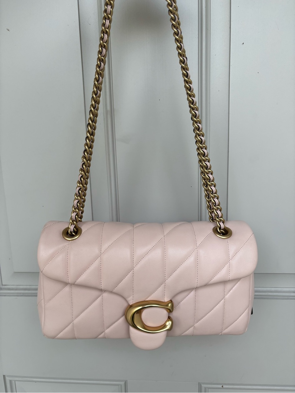 Coach Quilted Tabby 26 Shoulder Bag in Blush ( Powder Pink) with Gold Hardware